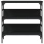 vidaXL Konsolentisch Schwarz 75x32x75 cm Holzwerkstoff