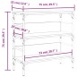 vidaXL Konsolentisch Schwarz 75x32x75 cm Holzwerkstoff