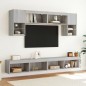 vidaXL TV-Schränke mit LED-Leuchten 2 Stk. Grau Sonoma 100x30x30 cm vidaXL TV-Schränke mit LED-Leuchten 2 Stk. Grau Sonoma 100x30x30 cm