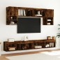 vidaXL TV-Schränke mit LED-Leuchten 2 Stk. Räuchereiche 100x30x30 cm vidaXL TV-Schränke mit LED-Leuchten 2 Stk. Räuchereiche 100x30x30 cm