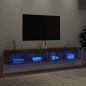 vidaXL TV-Schränke mit LED-Leuchten 2 Stk. Räuchereiche 100x30x30 cm vidaXL TV-Schränke mit LED-Leuchten 2 Stk. Räuchereiche 100x30x30 cm