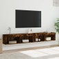 vidaXL TV-Schränke mit LED-Leuchten 2 Stk. Räuchereiche 100x30x30 cm vidaXL TV-Schränke mit LED-Leuchten 2 Stk. Räuchereiche 100x30x30 cm