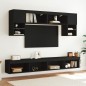 vidaXL TV-Schränke mit LED-Leuchten 2 Stk. Schwarz 100x30x30 cm vidaXL TV-Schränke mit LED-Leuchten 2 Stk. Schwarz 100x30x30 cm