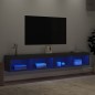 vidaXL TV-Schränke mit LED-Leuchten 2 Stk. Schwarz 100x30x30 cm vidaXL TV-Schränke mit LED-Leuchten 2 Stk. Schwarz 100x30x30 cm