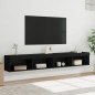 vidaXL TV-Schränke mit LED-Leuchten 2 Stk. Schwarz 100x30x30 cm vidaXL TV-Schränke mit LED-Leuchten 2 Stk. Schwarz 100x30x30 cm