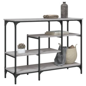 vidaXL Konsolentisch mit Ablagen Grau Sonoma 100x35x75 cm