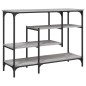 vidaXL Konsolentisch mit Ablagen Grau Sonoma 100x35x75 cm vidaXL Konsolentisch mit Ablagen Grau Sonoma 100x35x75 cm
