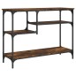 vidaXL Konsolentisch mit Ablagen Räuchereiche 100x35x75 cm vidaXL Konsolentisch mit Ablagen Räuchereiche 100x35x75 cm