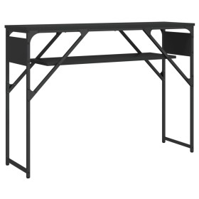 vidaXL Konsolentisch mit Ablage Schwarz 105x30x75cm Holzwerkstoff