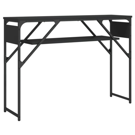 vidaXL Konsolentisch mit Ablage Schwarz 105x30x75cm Holzwerkstoff