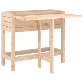 vidaXL Pflanzkübel mit Klapptisch Massivholz Kiefer
