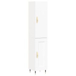 Highboard Weiß 34,5x34x180 cm Holzwerkstoff