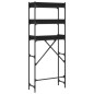 vidaXL Waschmaschinenregal Schwarz 67x25x163 cm Holzwerkstoff vidaXL Waschmaschinenregal Schwarz 67x25x163 cm Holzwerkstoff