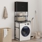vidaXL Waschmaschinenschrank Schwarz 67x48x194 cm Holzwerkstoff vidaXL Waschmaschinenschrank Schwarz 67x48x194 cm Holzwerkstoff