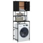 vidaXL Waschmaschinenschrank Schwarz 67x48x194 cm Holzwerkstoff vidaXL Waschmaschinenschrank Schwarz 67x48x194 cm Holzwerkstoff