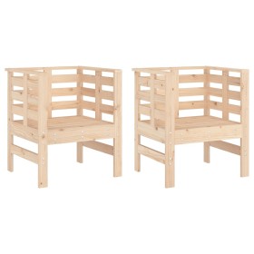 vidaXL Gartenstühle 2 Stk. 61,5x53x71 cm Massivholz Kiefer