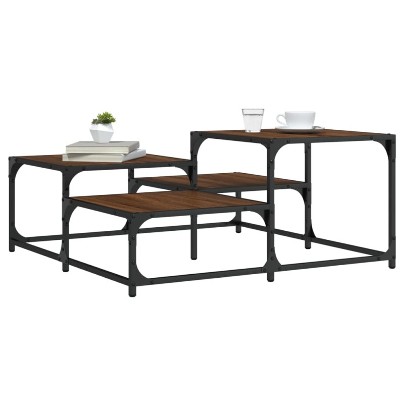 vidaXL Couchtisch Braun Eichen-Optik 87,5x87,5x40 cm Holzwerkstoff vidaXL Couchtisch Braun Eichen-Optik 87,5x87,5x40 cm Holzwerkstoff