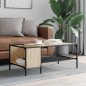 vidaXL Couchtisch mit Regal Sonoma-Eiche 100x51x40 cm Holzwerkstoff vidaXL Couchtisch mit Regal Sonoma-Eiche 100x51x40 cm Holzwerkstoff