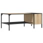 vidaXL Couchtisch mit Regal Sonoma-Eiche 100x51x40 cm Holzwerkstoff vidaXL Couchtisch mit Regal Sonoma-Eiche 100x51x40 cm Holzwerkstoff