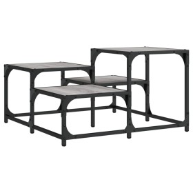 vidaXL Couchtisch Grau Sonoma 68x68x40 cm Holzwerkstoff