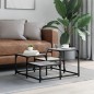 vidaXL Couchtisch Grau Sonoma 68x68x40 cm Holzwerkstoff