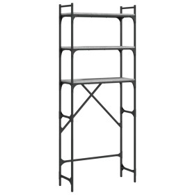 vidaXL Waschmaschinenregal Grau Sonoma 67x25x163 cm Holzwerkstoff