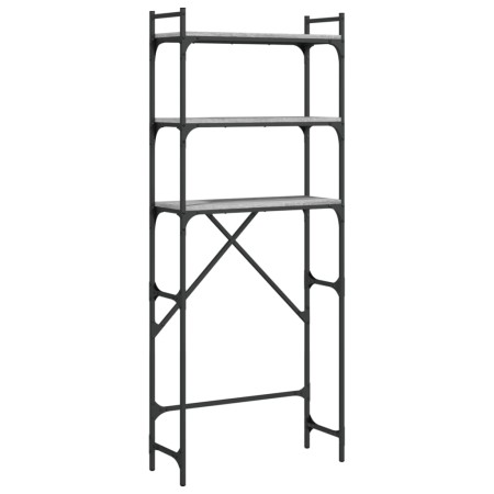 vidaXL Waschmaschinenregal Grau Sonoma 67x25x163 cm Holzwerkstoff