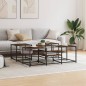 vidaXL Couchtisch Räuchereiche 121x121x40 cm Holzwerkstoff vidaXL Couchtisch Räuchereiche 121x121x40 cm Holzwerkstoff