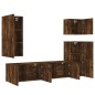 vidaXL 5-tlg. Wohnwand Räuchereiche Holzwerkstoff vidaXL 5-tlg. Wohnwand Räuchereiche Holzwerkstoff