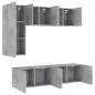 vidaXL 5-tlg. Wohnwand Betongrau Holzwerkstoff vidaXL 5-tlg. Wohnwand Betongrau Holzwerkstoff