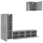 vidaXL 4-tlg. Wohnwand Betongrau Holzwerkstoff vidaXL 4-tlg. Wohnwand Betongrau Holzwerkstoff