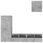vidaXL 4-tlg. Wohnwand Betongrau Holzwerkstoff vidaXL 4-tlg. Wohnwand Betongrau Holzwerkstoff