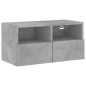vidaXL 4-tlg. Wohnwand Betongrau Holzwerkstoff vidaXL 4-tlg. Wohnwand Betongrau Holzwerkstoff