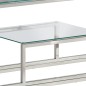 vidaXL Konsolentisch Silbern Edelstahl und Hartglas vidaXL Konsolentisch Silbern Edelstahl und Hartglas