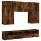 vidaXL 5-tlg. Wohnwand Räuchereiche Holzwerkstoff vidaXL 5-tlg. Wohnwand Räuchereiche Holzwerkstoff