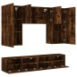 vidaXL 5-tlg. Wohnwand Räuchereiche Holzwerkstoff vidaXL 5-tlg. Wohnwand Räuchereiche Holzwerkstoff