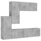 vidaXL 5-tlg. Wohnwand Betongrau Holzwerkstoff vidaXL 5-tlg. Wohnwand Betongrau Holzwerkstoff