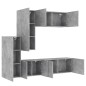 vidaXL 5-tlg. Wohnwand Betongrau Holzwerkstoff vidaXL 5-tlg. Wohnwand Betongrau Holzwerkstoff