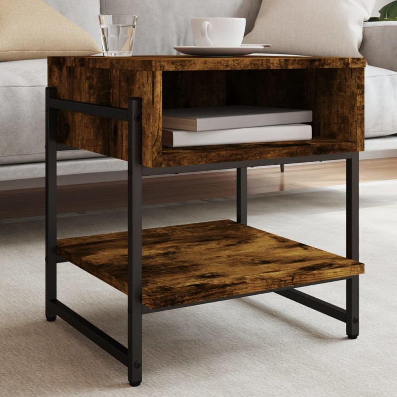 vidaXL Couchtisch Räuchereiche 40x40x45 cm Holzwerkstoff vidaXL Couchtisch Räuchereiche 40x40x45 cm Holzwerkstoff