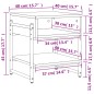 vidaXL Couchtisch Räuchereiche 40x40x45 cm Holzwerkstoff vidaXL Couchtisch Räuchereiche 40x40x45 cm Holzwerkstoff