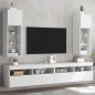 vidaXL TV-Schränke mit LED-Leuchten 2 Stk. Weiß 30,5x30x90 cm vidaXL TV-Schränke mit LED-Leuchten 2 Stk. Weiß 30,5x30x90 cm