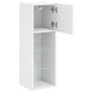 vidaXL TV-Schränke mit LED-Leuchten 2 Stk. Weiß 30,5x30x90 cm vidaXL TV-Schränke mit LED-Leuchten 2 Stk. Weiß 30,5x30x90 cm