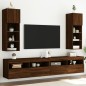 vidaXL TV-Schränke mit LED-Leuchten 2 Stk. Braun Eichen-Optik