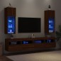 vidaXL TV-Schränke mit LED-Leuchten 2 Stk. Braun Eichen-Optik
