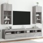 vidaXL TV-Schränke mit LED-Leuchten 2 Stk. Grau Sonoma 40,5x30x90 cm vidaXL TV-Schränke mit LED-Leuchten 2 Stk. Grau Sonoma 40,5x30x90 cm
