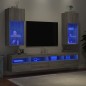 vidaXL TV-Schränke mit LED-Leuchten 2 Stk. Grau Sonoma 40,5x30x90 cm vidaXL TV-Schränke mit LED-Leuchten 2 Stk. Grau Sonoma 40,5x30x90 cm