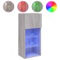 vidaXL TV-Schränke mit LED-Leuchten 2 Stk. Grau Sonoma 40,5x30x90 cm vidaXL TV-Schränke mit LED-Leuchten 2 Stk. Grau Sonoma 40,5x30x90 cm
