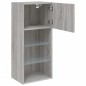 vidaXL TV-Schränke mit LED-Leuchten 2 Stk. Grau Sonoma 40,5x30x90 cm vidaXL TV-Schränke mit LED-Leuchten 2 Stk. Grau Sonoma 40,5x30x90 cm