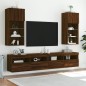 vidaXL TV-Schränke mit LED-Leuchten 2 Stk. Braun Eiche-Optik vidaXL TV-Schränke mit LED-Leuchten 2 Stk. Braun Eiche-Optik