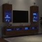 vidaXL TV-Schränke mit LED-Leuchten 2 Stk. Braun Eiche-Optik vidaXL TV-Schränke mit LED-Leuchten 2 Stk. Braun Eiche-Optik